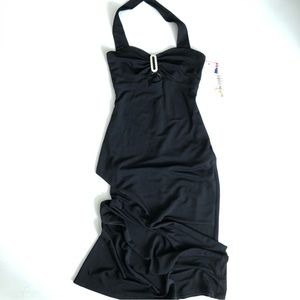 Betsey & Adam Black Night Dress Halter Size 12